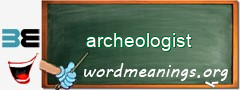 WordMeaning blackboard for archeologist